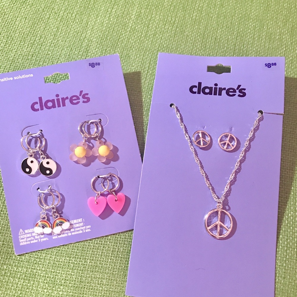 🌻3/$15🌻Claire's NEW Earring & Necklace Sets🌻3/$15